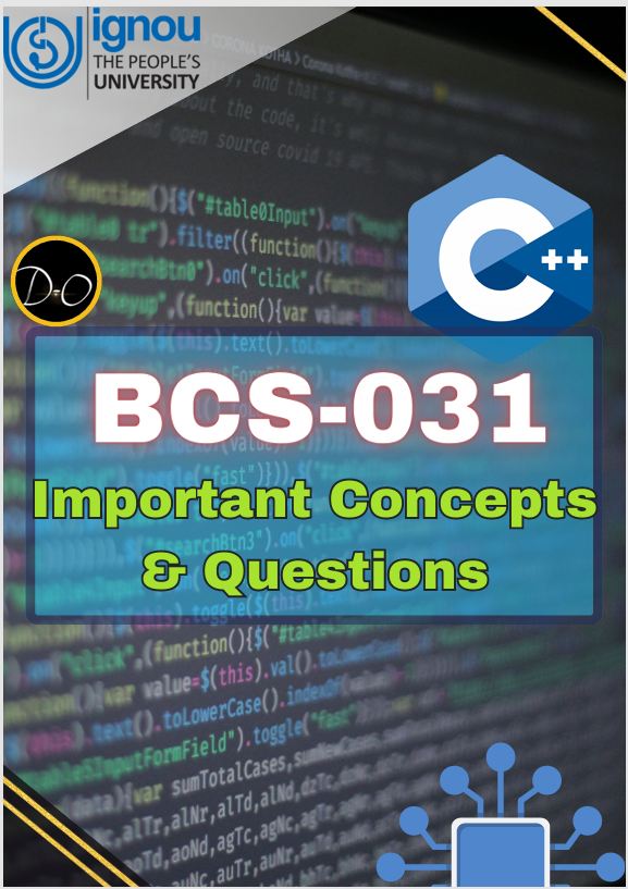 BCS-031 Important Concepts & Questions PDF