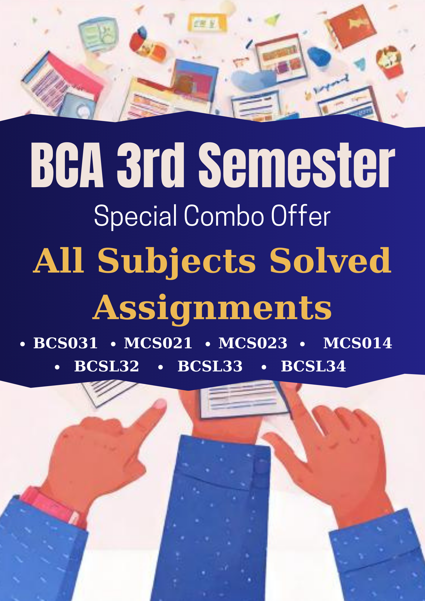 BCA 3rd Semester All Subjects Solved Assignments Combo